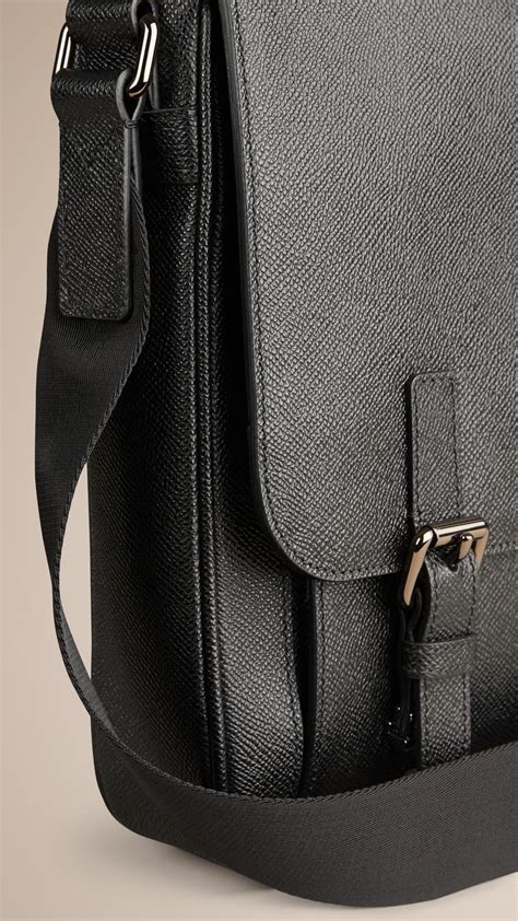 burberry black mens bag|burberry messenger bag men's.